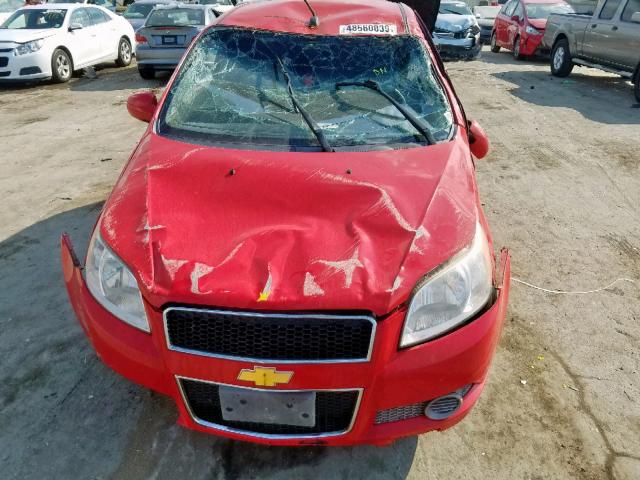 KL1TD6DE3AB110080 - 2010 CHEVROLET AVEO LS RED photo 7