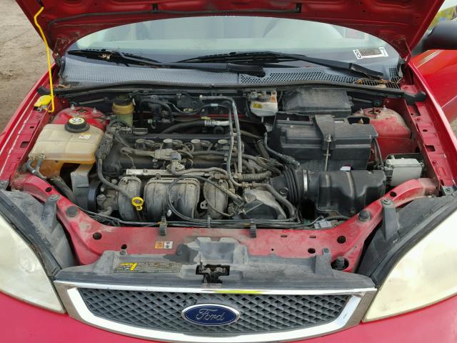1FAFP34N76W111380 - 2006 FORD FOCUS ZX4 RED photo 7