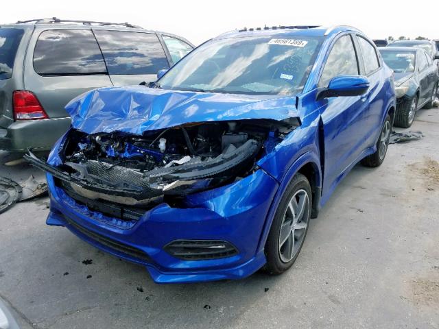 3CZRU6H9XKM708378 - 2019 HONDA HR-V TOURI BLUE photo 2