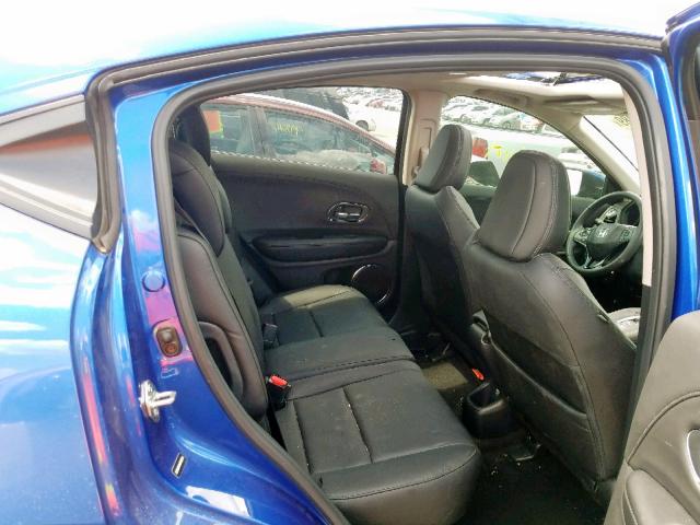 3CZRU6H9XKM708378 - 2019 HONDA HR-V TOURI BLUE photo 6