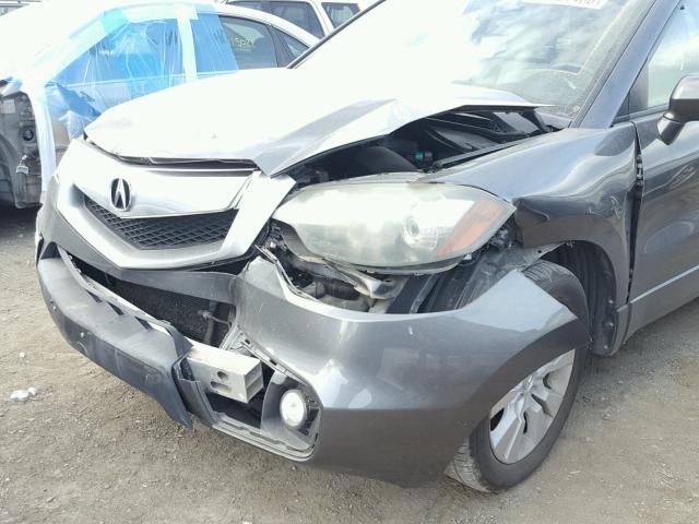 5J8TB1H25AA001502 - 2010 ACURA RDX GRAY photo 9