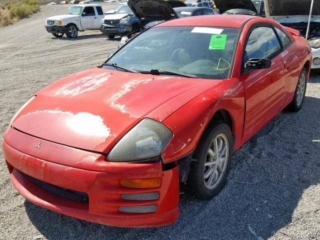 4A3AC44GX1E196430 - 2001 MITSUBISHI ECLIPSE GS RED photo 2