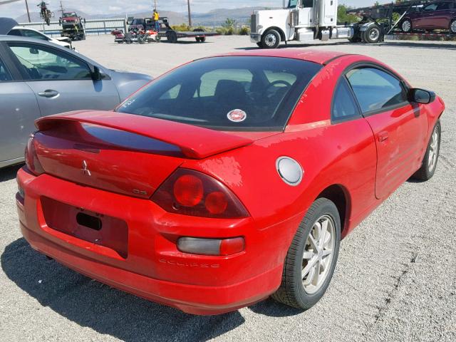 4A3AC44GX1E196430 - 2001 MITSUBISHI ECLIPSE GS RED photo 4