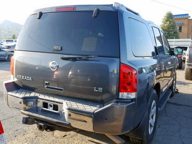 5N1AA08B66N742644 - 2006 NISSAN ARMADA SE GRAY photo 4