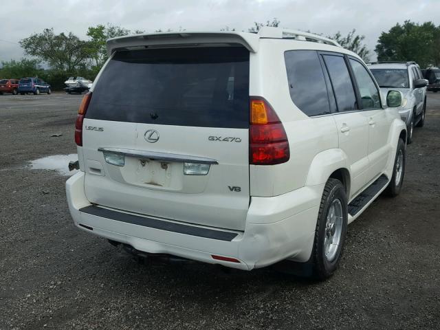 JTJBT20X650083883 - 2005 LEXUS GX 470 WHITE photo 4