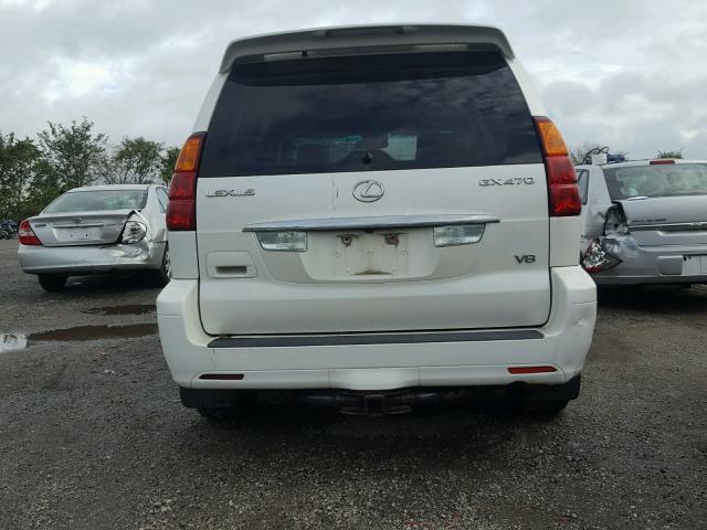 JTJBT20X650083883 - 2005 LEXUS GX 470 WHITE photo 9