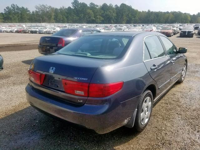 1HGCM56475A006566 - 2005 HONDA ACCORD LX GRAY photo 4