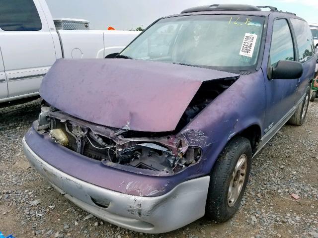 4N2DN1118VD809484 - 1997 NISSAN QUEST XE PURPLE photo 2