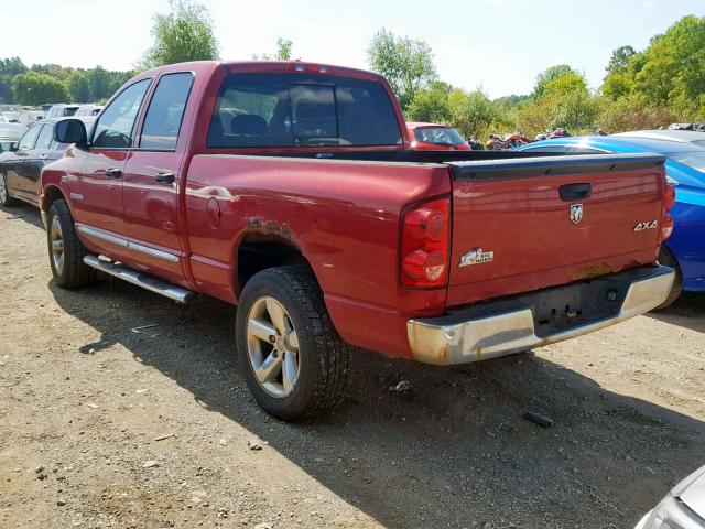 1D7HU18288S547168 - 2008 DODGE RAM 1500 S MAROON photo 3