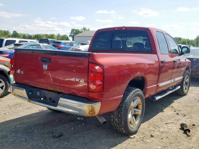 1D7HU18288S547168 - 2008 DODGE RAM 1500 S MAROON photo 4