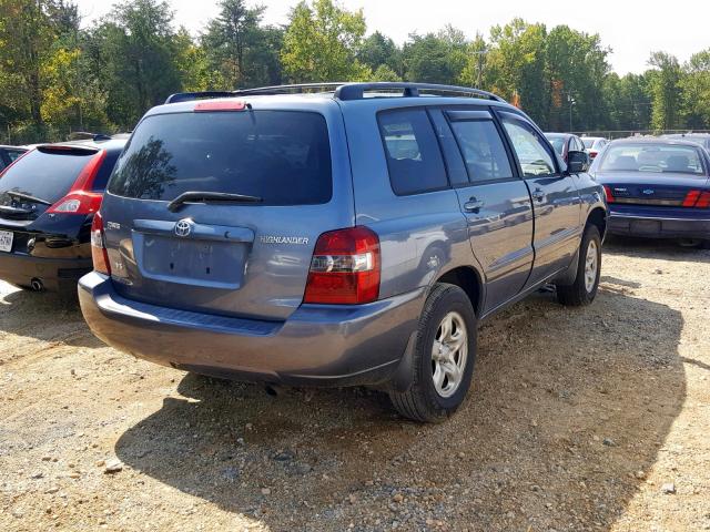 JTEGP21A460096958 - 2006 TOYOTA HIGHLANDER BLUE photo 4