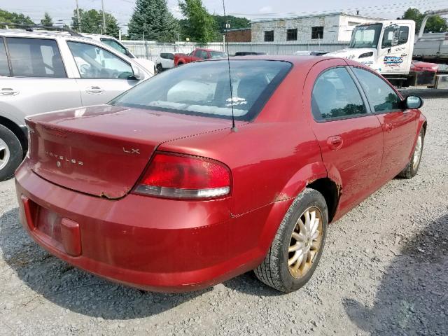 1C3EL46TX3N594579 - 2003 CHRYSLER SEBRING LX RED photo 4