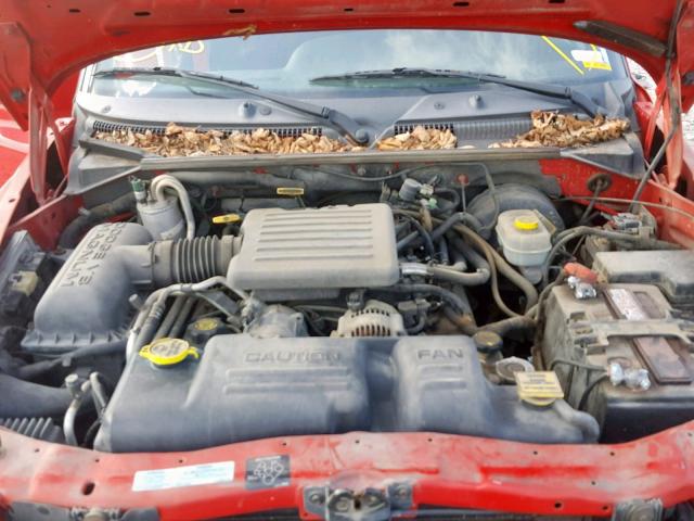 1B7GL2AN6YS746173 - 2000 DODGE DAKOTA QUA RED photo 7