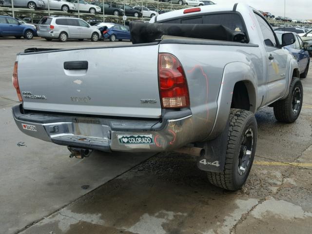 5TEPX42N57Z390551 - 2007 TOYOTA TACOMA SILVER photo 4