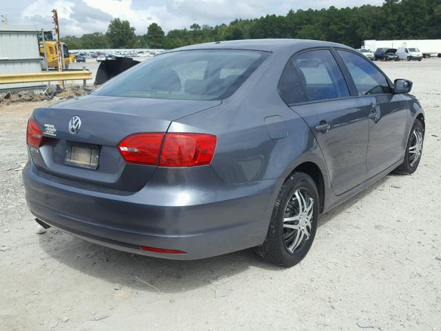 3VW2K7AJ2BM399400 - 2011 VOLKSWAGEN JETTA BASE Գրաֆիտ լուսանկար 4