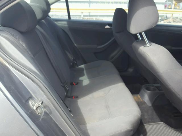 3VW2K7AJ2BM399400 - 2011 VOLKSWAGEN JETTA BASE Գրաֆիտ լուսանկար 6