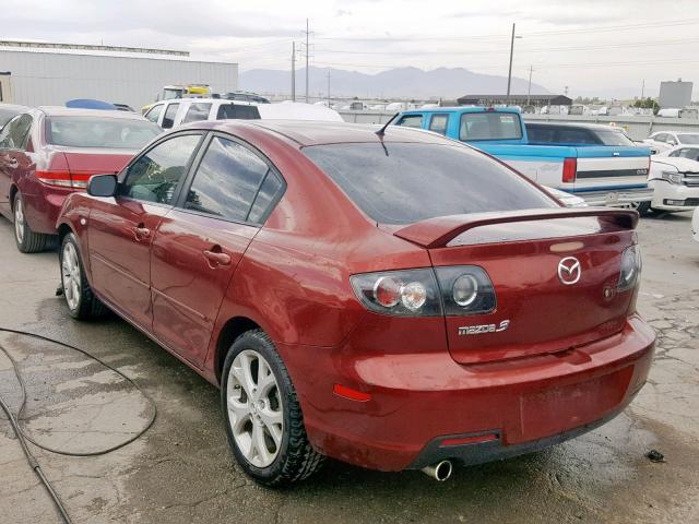 JM1BK32F781169895 - 2008 MAZDA 3 I BURGUNDY photo 3