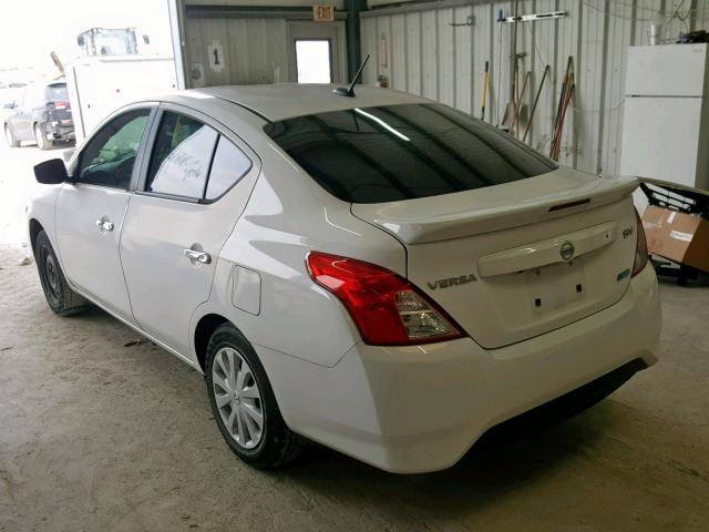 3N1CN7AP6FL925657 - 2015 NISSAN VERSA S WHITE photo 3