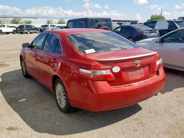 4T1BE46K37U149091 - 2007 TOYOTA CAMRY CE RED photo 3
