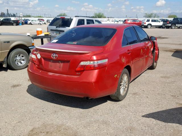 4T1BE46K37U149091 - 2007 TOYOTA CAMRY CE RED photo 4