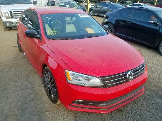 3VWD17AJ3GM308492 - 2016 VOLKSWAGEN JETTA SPOR RED photo 1