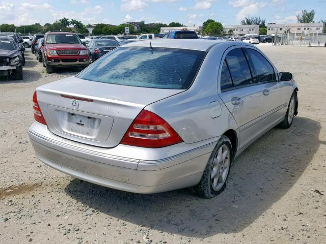 WDBRF61J83A400689 - 2003 MERCEDES-BENZ C 240 SILVER photo 4