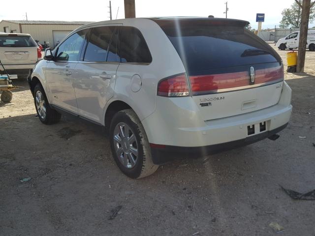 2LMDU68C87BJ16319 - 2007 LINCOLN MKX WHITE photo 3
