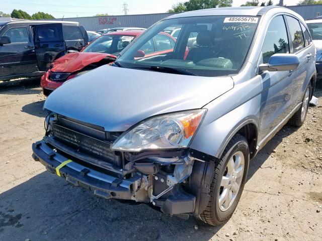 5J6RE48768L028598 - 2008 HONDA CR-V EXL BLUE photo 2