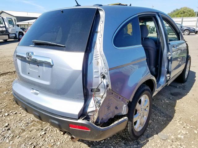 5J6RE48768L028598 - 2008 HONDA CR-V EXL BLUE photo 4