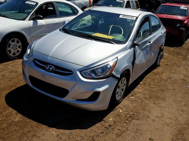 KMHCT4AE2GU942684 - 2016 HYUNDAI ACCENT SE GRAY photo 2