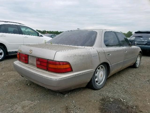 JT8UF11E8R0203665 - 1994 LEXUS LS 400 TAN photo 4