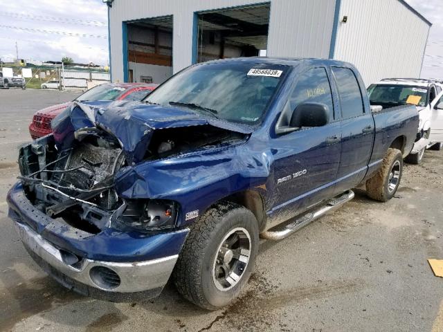 1D7HA18D35S111205 - 2005 DODGE RAM 1500 S BLUE photo 2