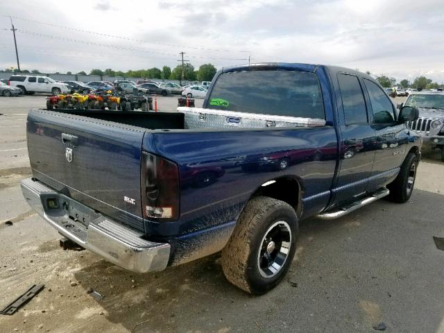 1D7HA18D35S111205 - 2005 DODGE RAM 1500 S BLUE photo 4