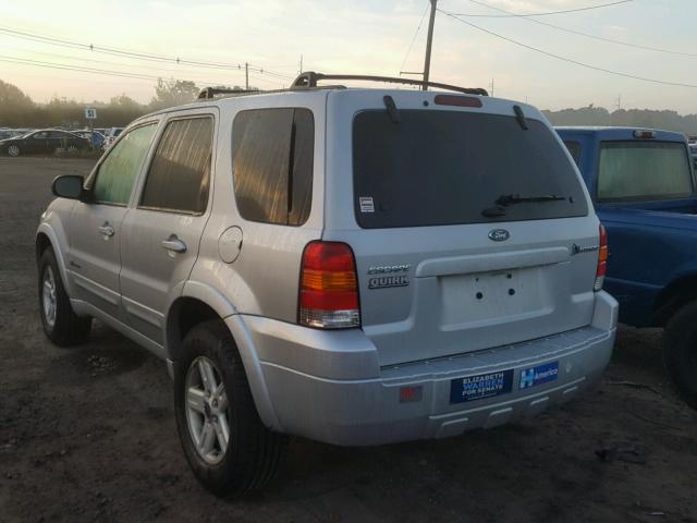 1FMCU95H05KB65249 - 2005 FORD ESCAPE HEV SILVER photo 3