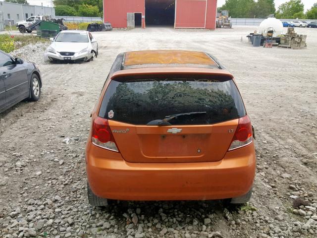 KL1TG65688B012333 - 2008 CHEVROLET AVEO LT ORANGE photo 10