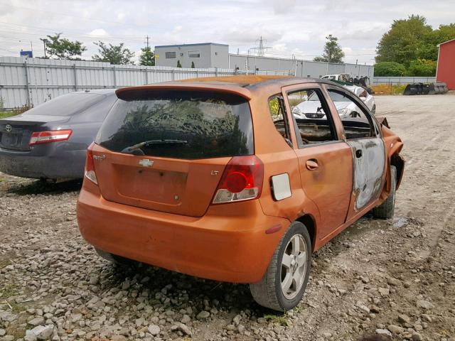 KL1TG65688B012333 - 2008 CHEVROLET AVEO LT ORANGE photo 4