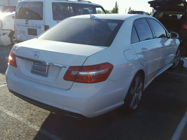 WDDHF5GB3AA055937 - 2010 MERCEDES-BENZ E 350 WHITE photo 4