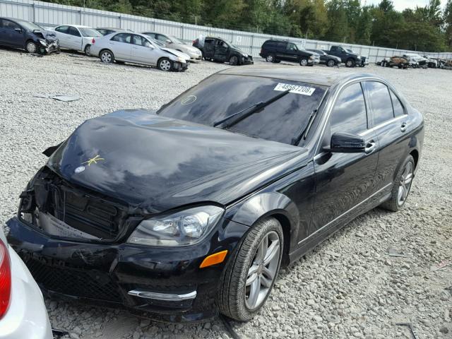 WDDGF4HB6EG227580 - 2014 MERCEDES-BENZ C 250 BLACK photo 2