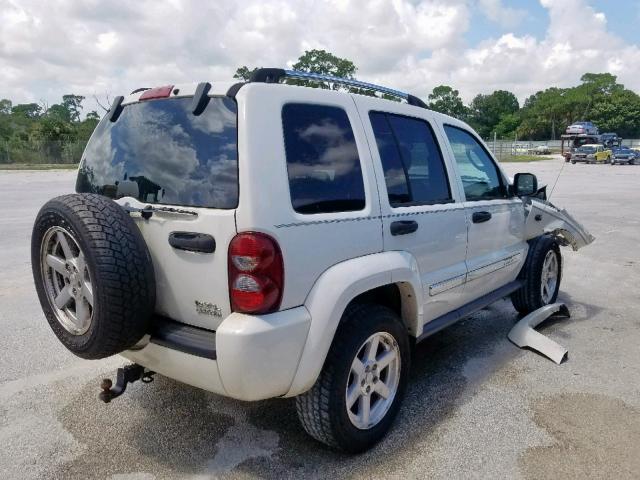 1J4GK58K57W640850 - 2007 JEEP LIBERTY LI WHITE photo 4