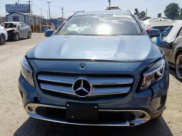 WDCTG4GB6FJ079873 - 2015 MERCEDES-BENZ GLA 250 4M BLUE photo 9