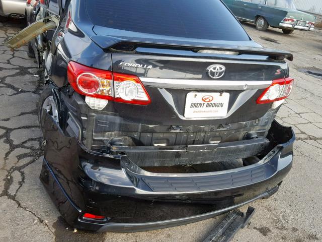 5YFBU4EE5DP105816 - 2013 TOYOTA COROLLA BA BLACK photo 10