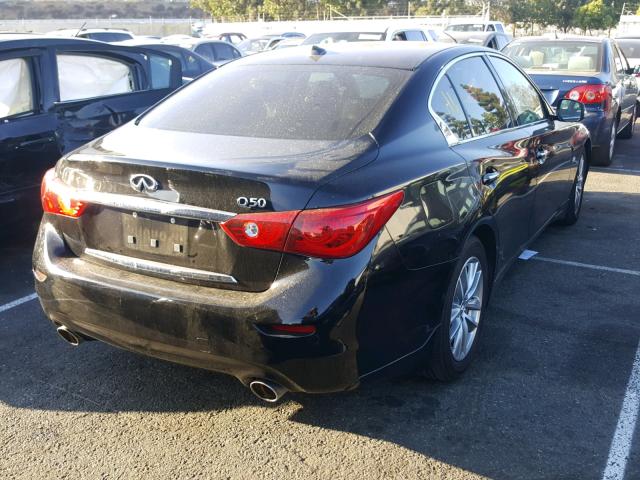 JN1BV7AP0FM349288 - 2015 INFINITI Q50 BASE BLACK photo 4