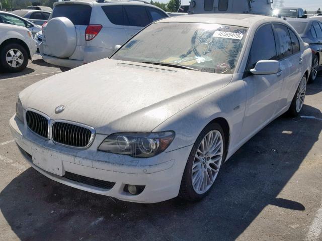 WBAHL83558DT11375 - 2008 BMW 750 I WHITE photo 2