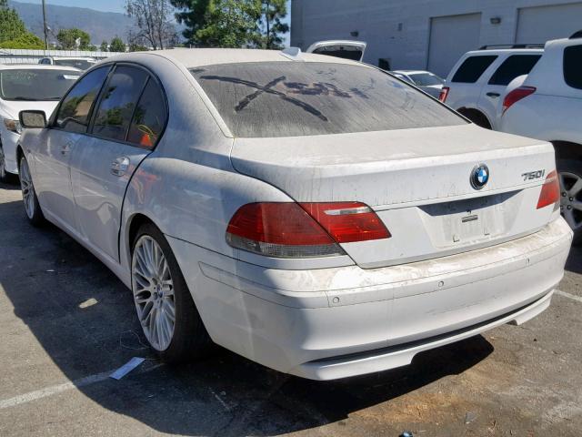 WBAHL83558DT11375 - 2008 BMW 750 I WHITE photo 3