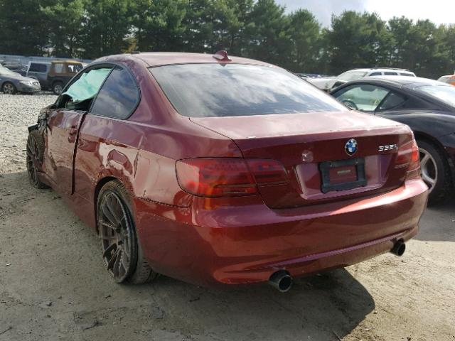 WBAKF9C53BE619889 - 2011 BMW 335 XI RED photo 3