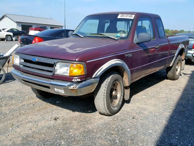 1FTCR15X5PTA53378 - 1993 FORD RANGER SUP BURGUNDY photo 2