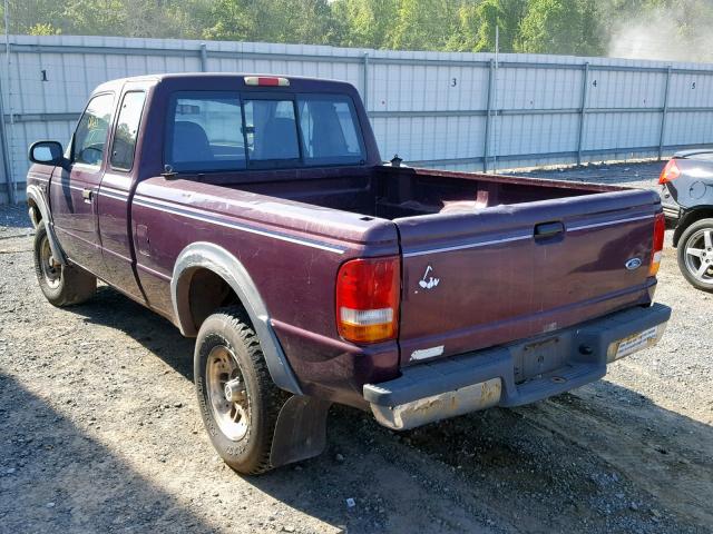 1FTCR15X5PTA53378 - 1993 FORD RANGER SUP BURGUNDY photo 3