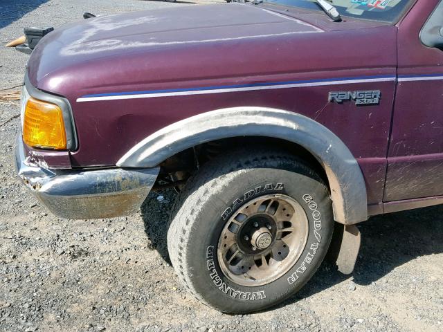 1FTCR15X5PTA53378 - 1993 FORD RANGER SUP BURGUNDY photo 9