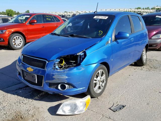 KL1TG66EX9B329473 - 2009 CHEVROLET AVEO LT BLUE photo 2