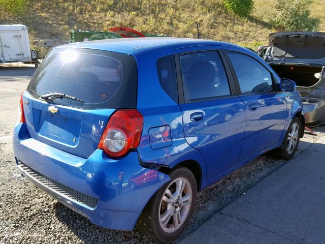 KL1TG66EX9B329473 - 2009 CHEVROLET AVEO LT BLUE photo 4